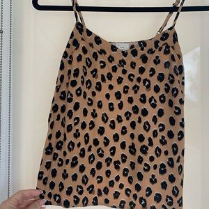 Animal print tank top.